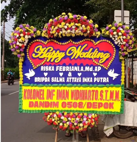 Papan Bunga Pernikahan / Happy Weeding